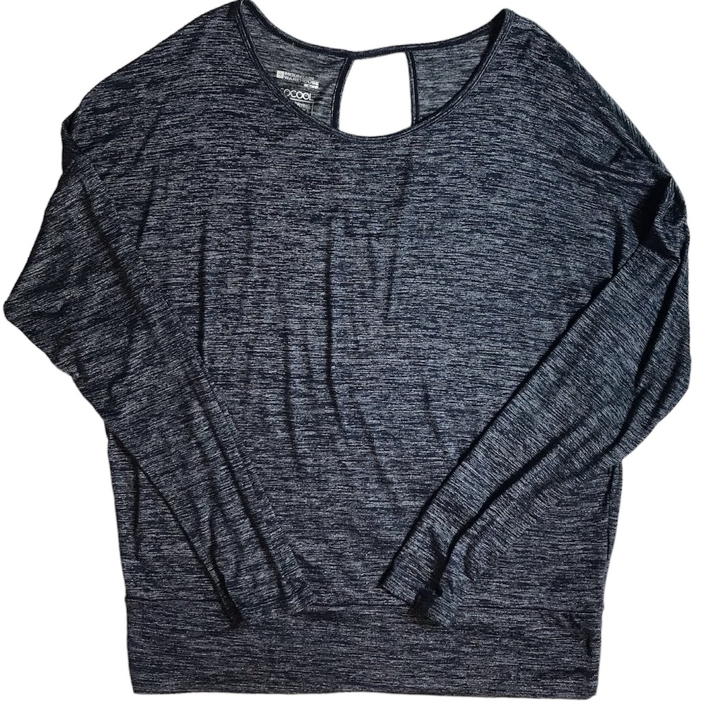 Mountain Warehouse Active Women’s Sz 12 Navasana Wrap LS Isocool Tee ~ Dark Blue
